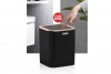 Striped Trash Can Rose - Black