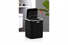 Striped Trash Can Chrome Black