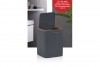 Striped Trash Can Wooden - Anthracite