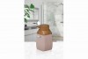 Striped Square Soap Dispenser - Wooden - Brown