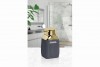 Striped Square Soap Dispenser - Gold - Anthracite