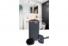 Striped Square Toilet Brush & Holder Rose - Anthracite