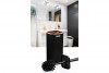 Striped Square Toilet Brush & Holder Rose - Black