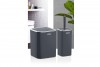 Square Bathroom Set (2 Pcs) Chrome - Anthracite