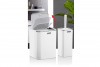 Square Bathroom Set (2 Pcs) Chrome - White