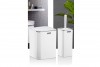 Square Bathroom Set (2 Pcs) Chrome - White