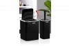 Square Bathroom Set (2 Pcs) Chrome - Black
