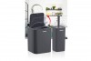 Square Bathroom Set (2 Pcs) - Anthracite
