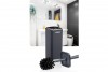 Square Toilet Brush & Holder Chrome - Anthracite