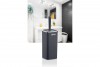 Square Toilet Brush & Holder Chrome - Anthracite