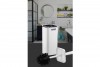 Square Toilet Brush & Holder Chrome - Black