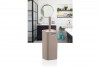 Square Toilet Brush & Holder - Brown
