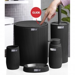 Bella Bathroom Set (5 Pcs) - Black