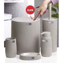 Bella Bathroom Set (5 Pcs) - Brown