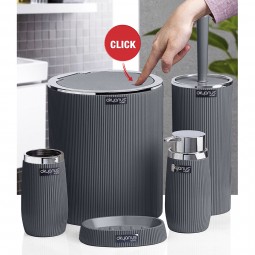 Bella Bathroom Set (5 Pcs) Chrome - Anthracite