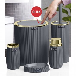 Bella Bathroom Set (5 Pcs) Gold - Anthracite