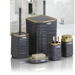 Luna Square 5 PCS Bathroom Set/Gold-Antrachite