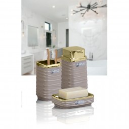 Luna Square 3 PCS Bathroom Set / Gold