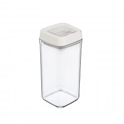 Vacuum Square Storage Jar No:4 White (1200 ML)