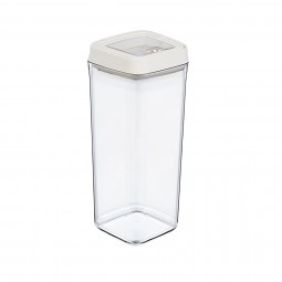 Vacuum Square Storage Jar No:5 White (1700 ML)