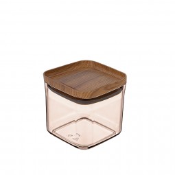 Practical Square Storage Jar No:2 Wooden - (700 ML)