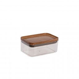 Practical Rectangle Storage Jar No:1  Wooden - (700 ML)