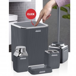 Diva Bathroom Set (5 Pcs) Chrome - Anthracite