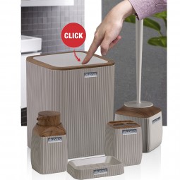 Diva Bathroom Set (5 Pcs) Wooden - Brown
