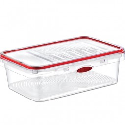 Smart Click Storage Container With Grater (1600 ml) Red