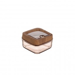 Vacuum Square Storage Jar No:1 Wooden - (250 ML)