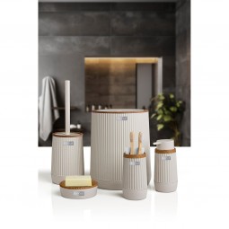 Nida Bathroom Set (5 pcs) /  Accessory Beige