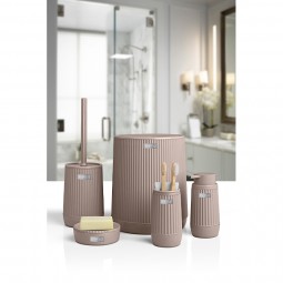 Nida Bathroom Set (5 pcs) / Brown