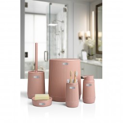 Nida Bathroom Set (5 pcs) / Powder Pink