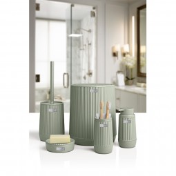 Nida Bathroom Set (5 pcs) / Green