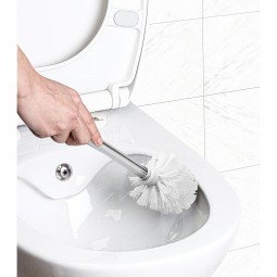 Metal Handle WC Brush - White