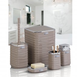 Luna 5 PCS Bathroom Set/Chrome-Brown