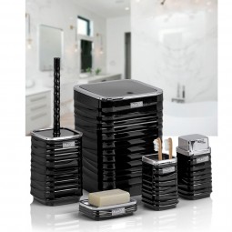 Luna 5 PCS Bathroom Set/Chrome-Black