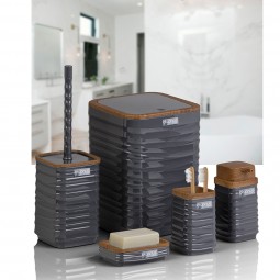 Luna 5 PCS Bathroom Set/Wooden-Antrachite
