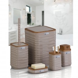 Luna 5 PCS Bathroom Set/Wooden-Brown