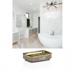 Luna Square Soap Holder / Gold