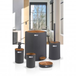 Coliseum  5 Pcs Bathroom Set/ Wood / Anthracite