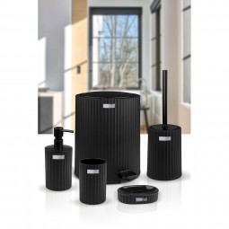 Coliseum 5 Pcs Bathroom Set Black