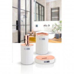 Coliseum 3 Pcs Bathroom Set - Rose Gold