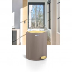 Coliseum Trash can with Pedal / Gold