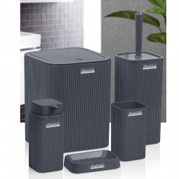 Stella Bathroom Set (5 Pcs) - Anthracite