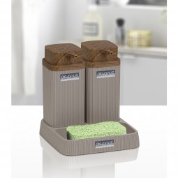 Stella Twins Soap Dispenser Wooden - Brown