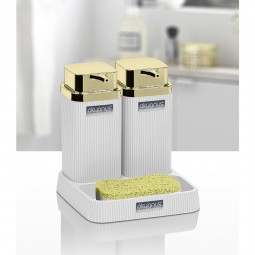 Stella Twins Soap Dispenser Gold - White