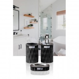 Diamond Bathroom Set (3 Pcs) Chrome