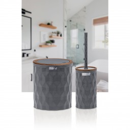 Diamond Bathroom Set (2 Pcs) Wooden