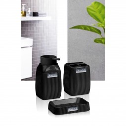 Striped Square Bathroom Set (3 Pcs)